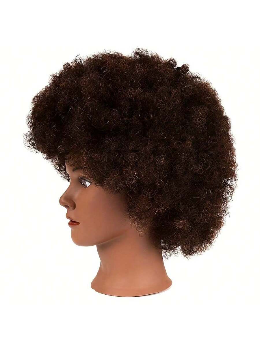 Curly-Hair Training Mannequin Head with Clamp Stand — product image 2