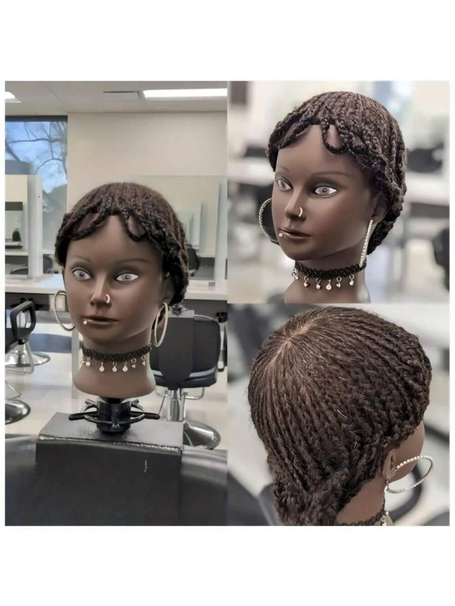 Curly-Hair Training Mannequin Head with Clamp Stand — product image 5