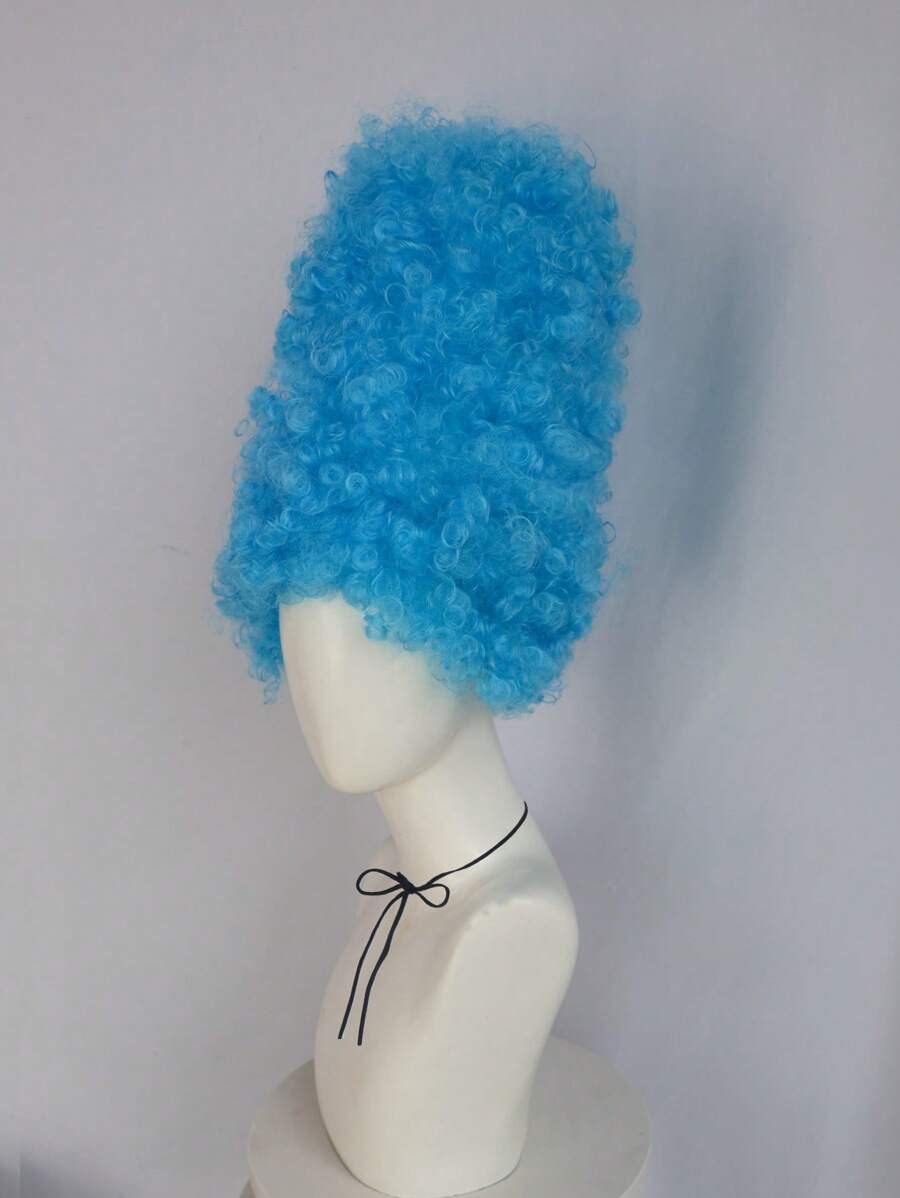 14-Inch Blue Curly High-Hat Cosplay Wig — product image 5