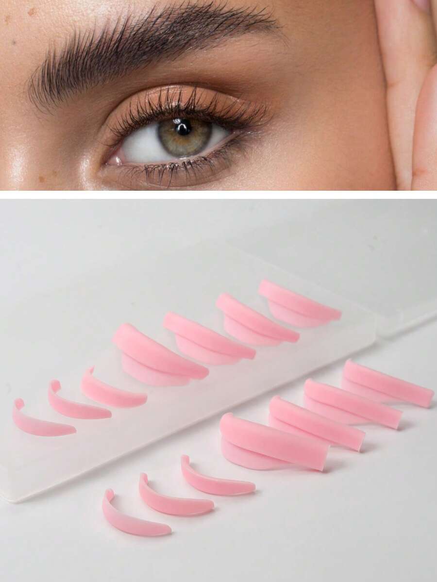 14Pcs 7 Sizes Lash Lift Rods,Lash Lift Shield For Eyelash Perming,Upper And Lower Lash Lift Pads For Salon And Home Use.