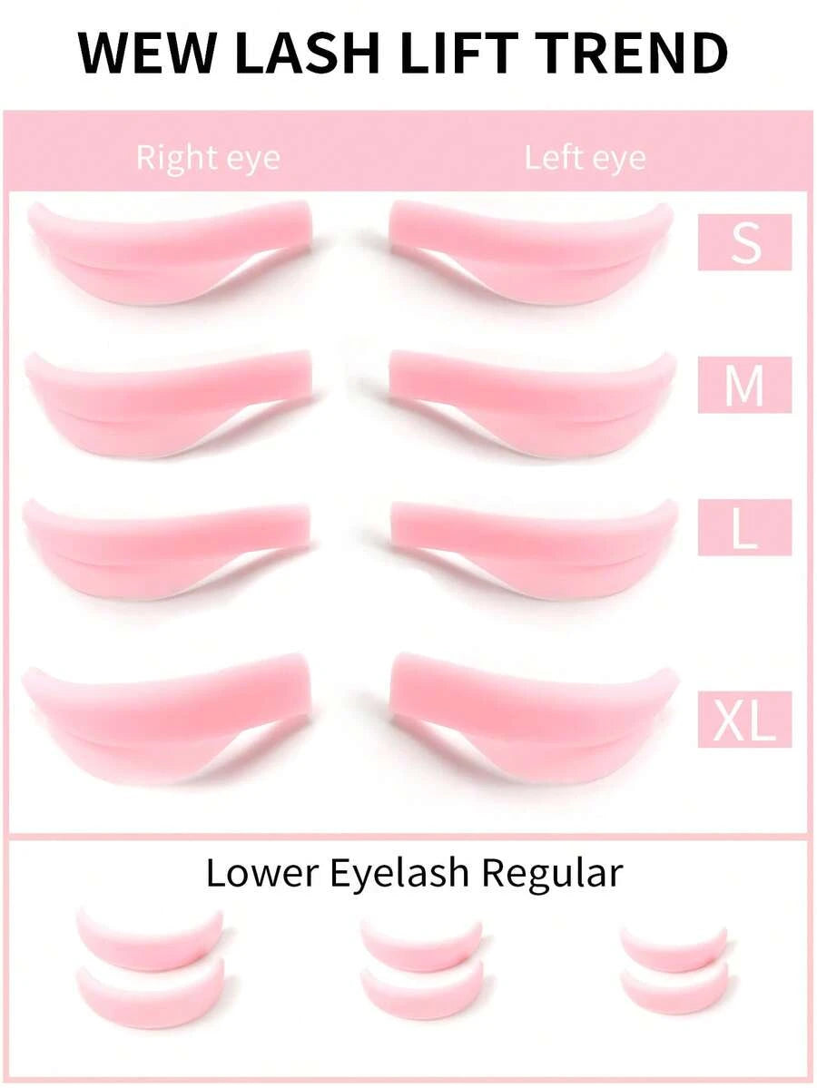 14Pcs 7 Sizes Lash Lift Rods,Lash Lift Shield For Eyelash Perming,Upper And Lower Lash Lift Pads For Salon And Home Use.