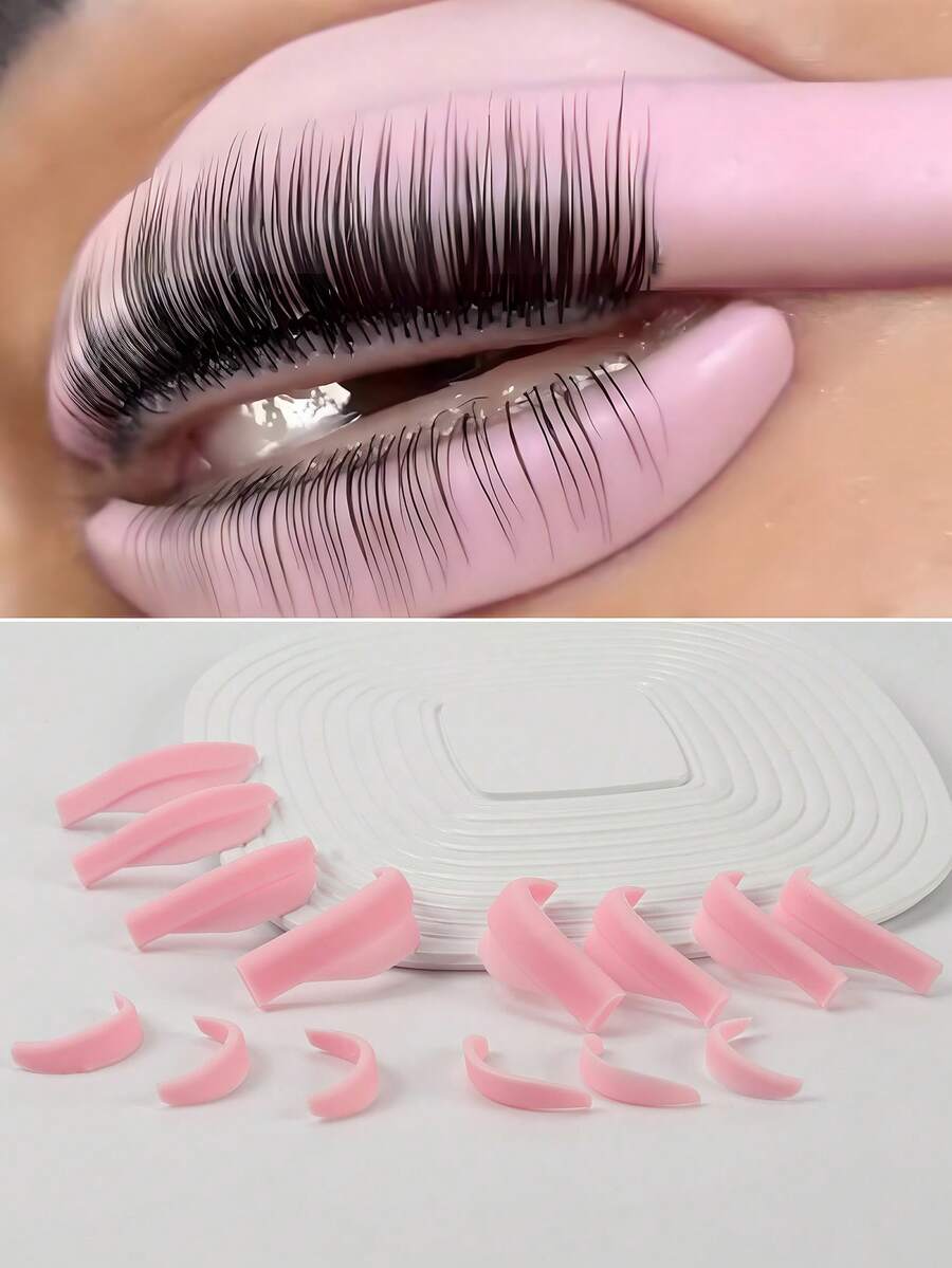 14Pcs 7 Sizes Lash Lift Rods,Lash Lift Shield For Eyelash Perming,Upper And Lower Lash Lift Pads For Salon And Home Use.
