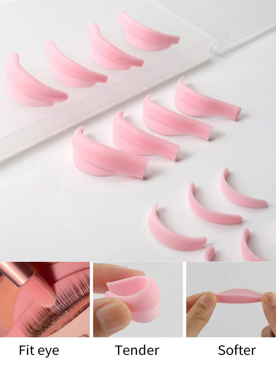 14Pcs 7 Sizes Lash Lift Rods,Lash Lift Shield For Eyelash Perming,Upper And Lower Lash Lift Pads For Salon And Home Use.