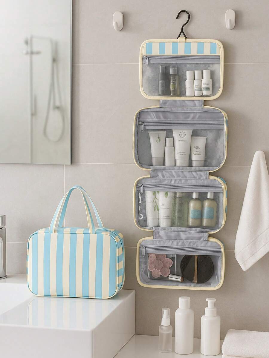 4-Fold Hanging Toiletry & Makeup Bag - 21 Patterns — product image 1