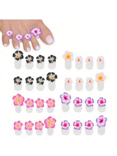 32 Pcs Silicone Rubber Toe Separators, Soft Gel Toe Separators, ReusableToe Spacers, DurableToe Cushion Pads, Washable Nail Separator, Separators For Foot Care, Nail Art Tools, Nail Styling Tools, Hand Washable
