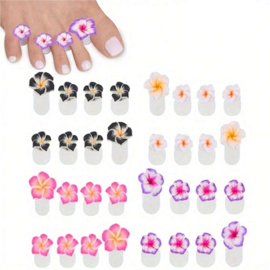 32 Pcs Silicone Rubber Toe Separators, Soft Gel Toe Separators, ReusableToe Spacers, DurableToe Cushion Pads, Washable Nail Separator, Separators For Foot Care, Nail Art Tools, Nail Styling Tools, Hand Washable