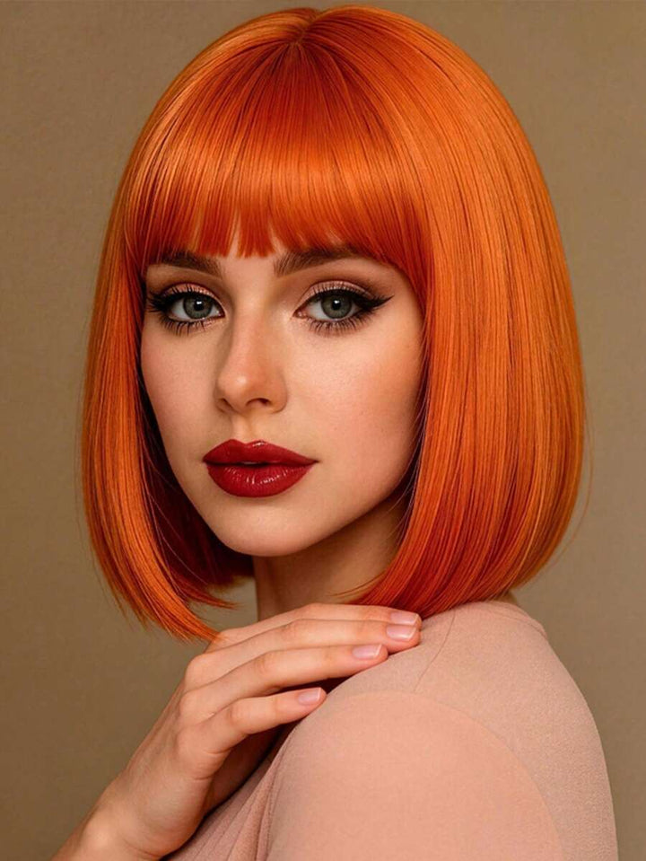 12-Inch Straight Synthetic Costume Wig - 8 Colors