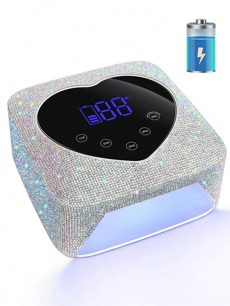 Nail Drying Lamp With Built-In Battery, Cordless UV LED Nail Lamp, Suitable For All Gel Professional Nail Equipment Tools