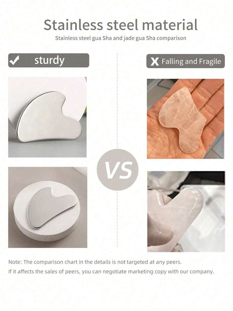 Heart-Shaped Stainless Steel Gua Sha Board Options — product image 8