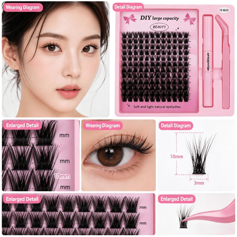 Lightweight False Lash Cluster Kit with Bond & Seal — product image 4