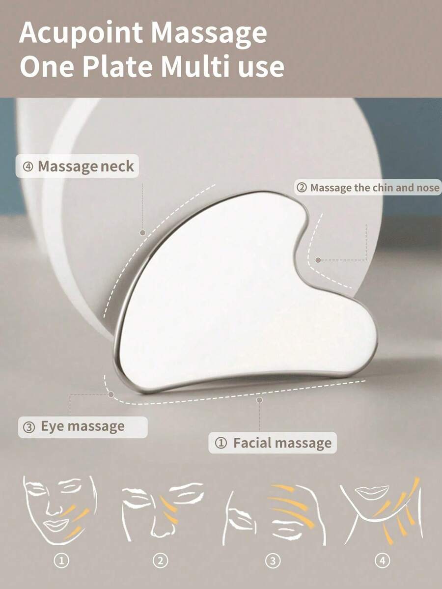 Heart-Shaped Stainless Steel Gua Sha Board Options — product image 3